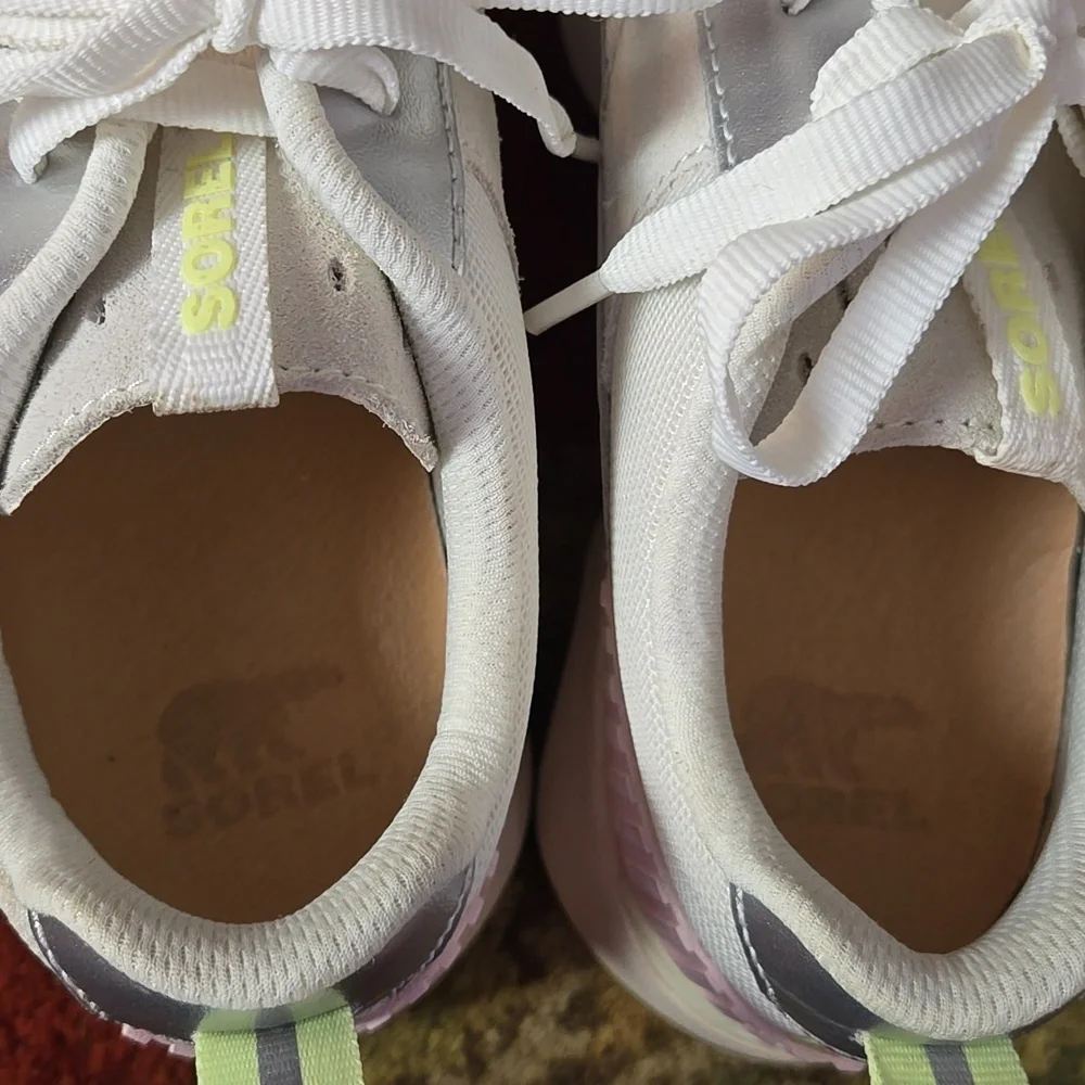 Sorel Kinetic Impact Wonder Lace PINK + WHITE running Shoes - Picture 8 of 8